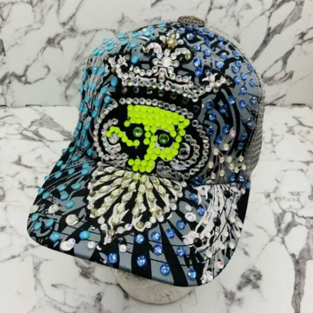 Men’s Royal Skull Trucker Hat by Rebel Spirit NWT
